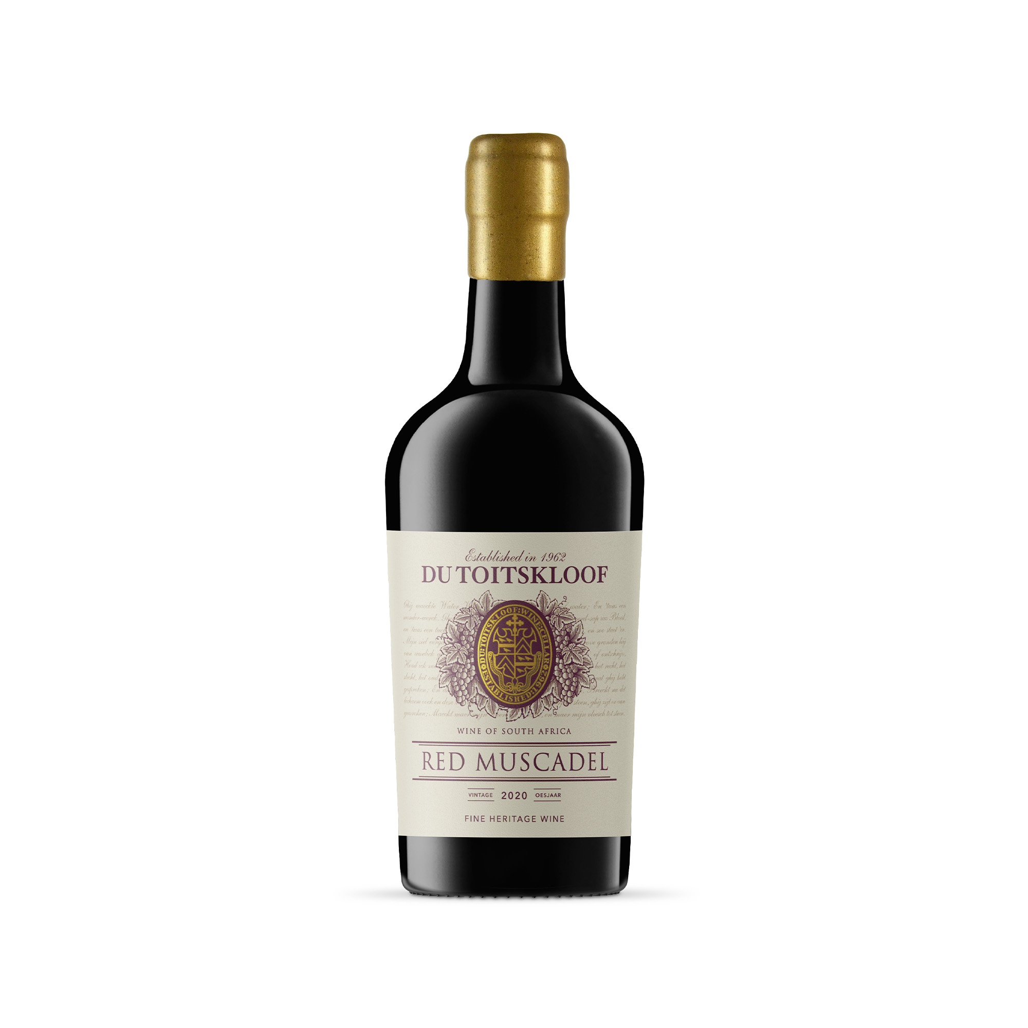 Du Toitskloof Red Muscadel label