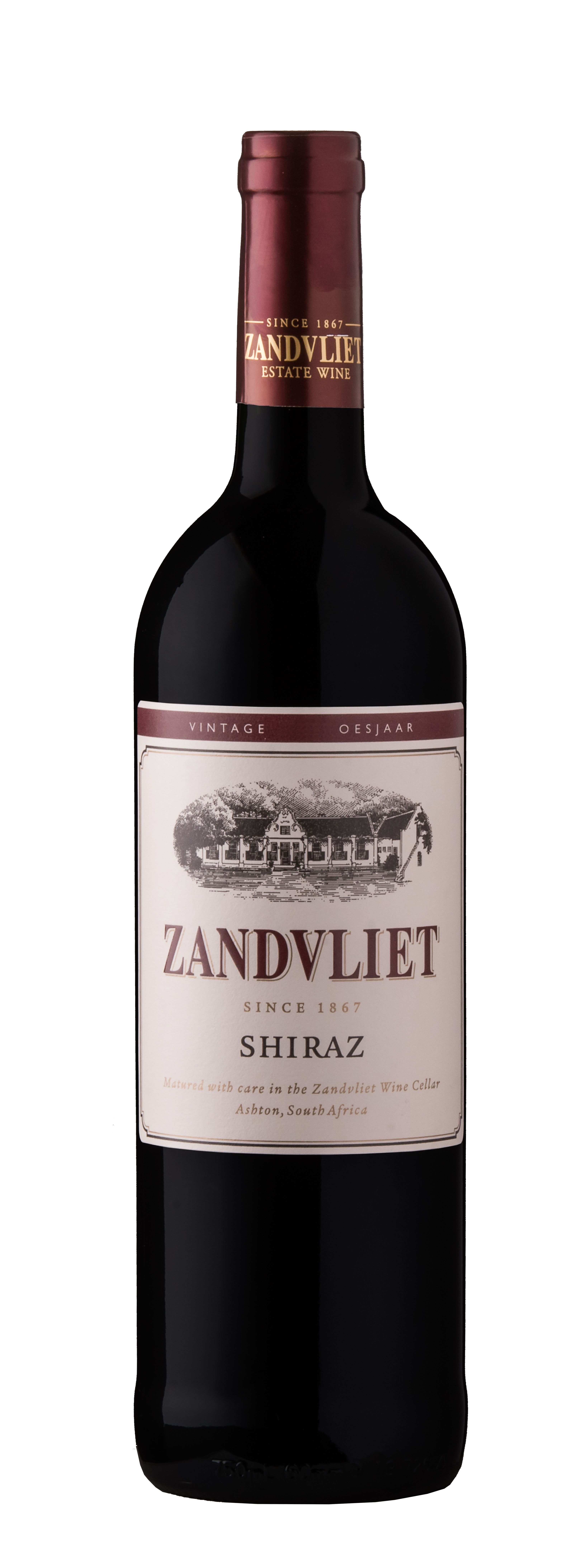 Zandvliet Shiraz label