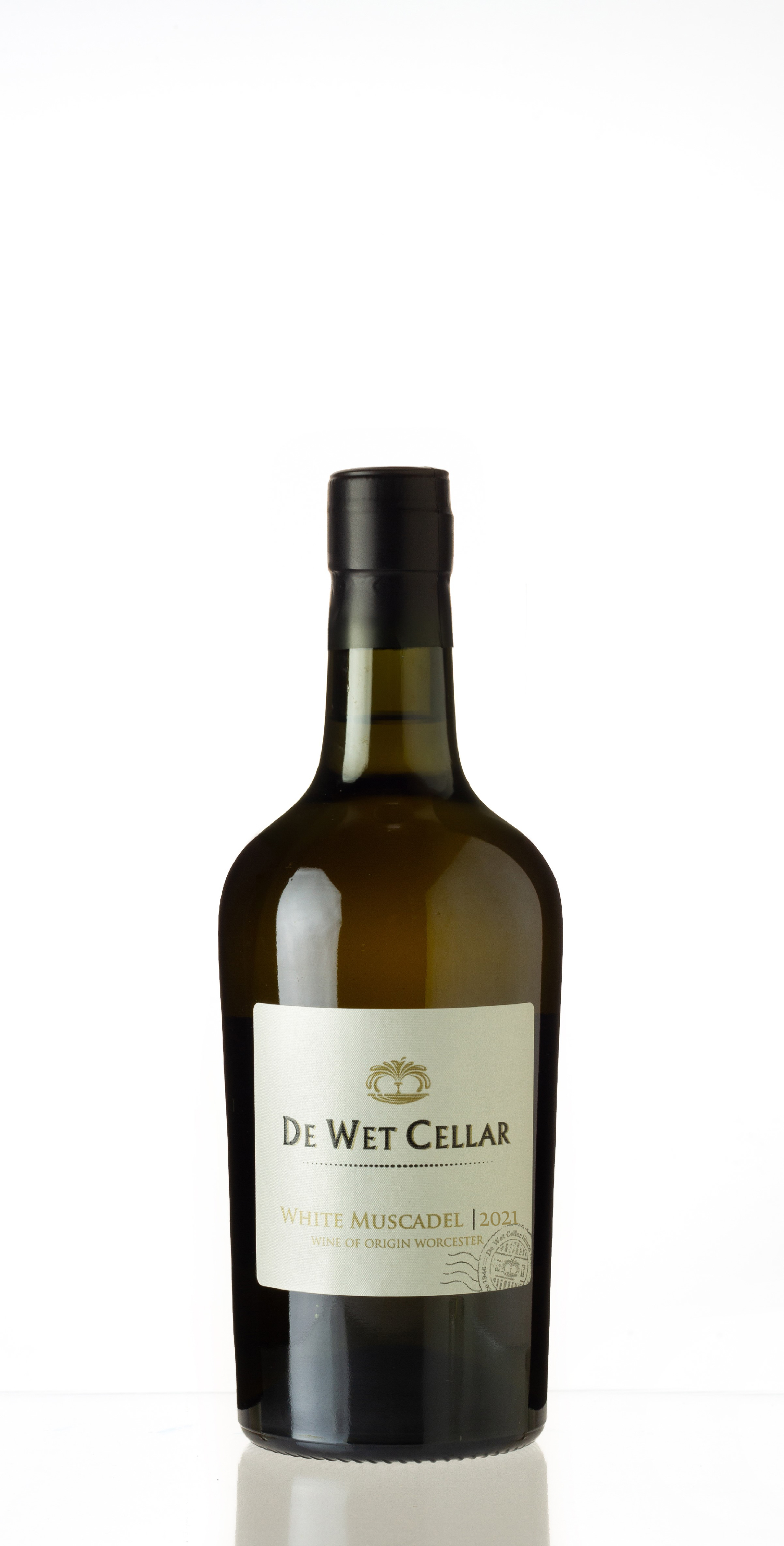 De Wet Cellar White Muscadel label