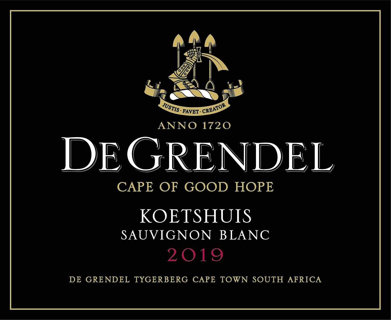 De Grendel Koetshuis Sauvignon Blanc label