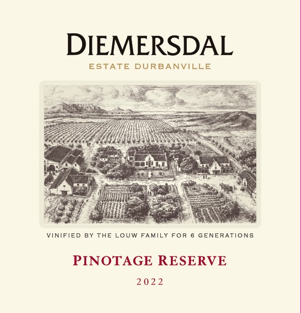 Diemersdal Pinotage Reserve label