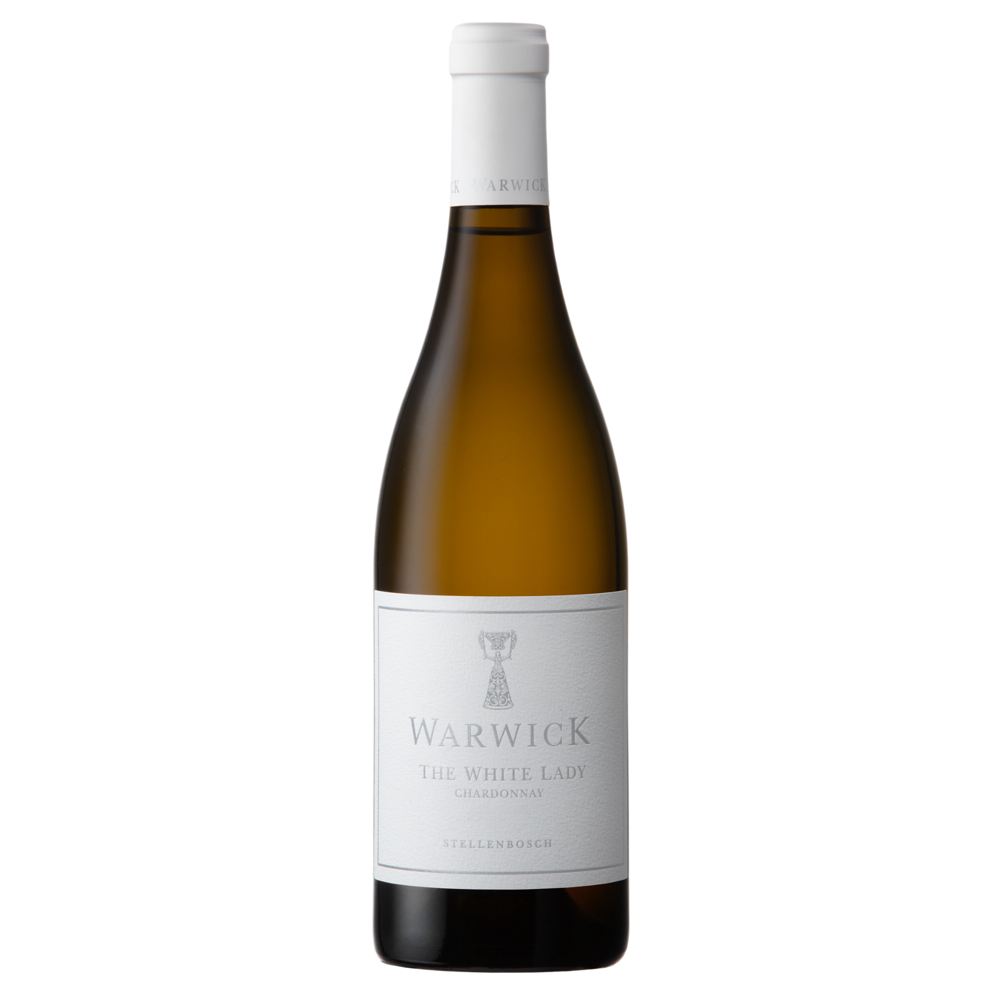 Warwick The White Lady Chardonnay label