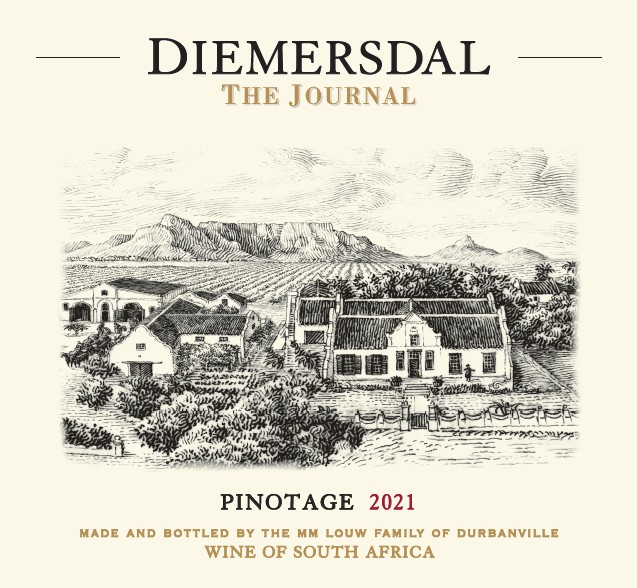Diemersdal The Journal Pinotage label