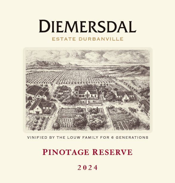 Diemersdal Pinotage Reserve label