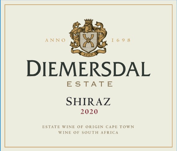 Diemersdal Shiraz label